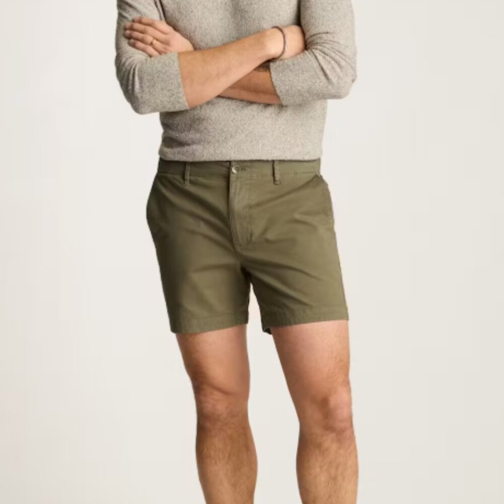 Bonobos Slim 7" Original Stretch Chino Shorts in Olive 29W